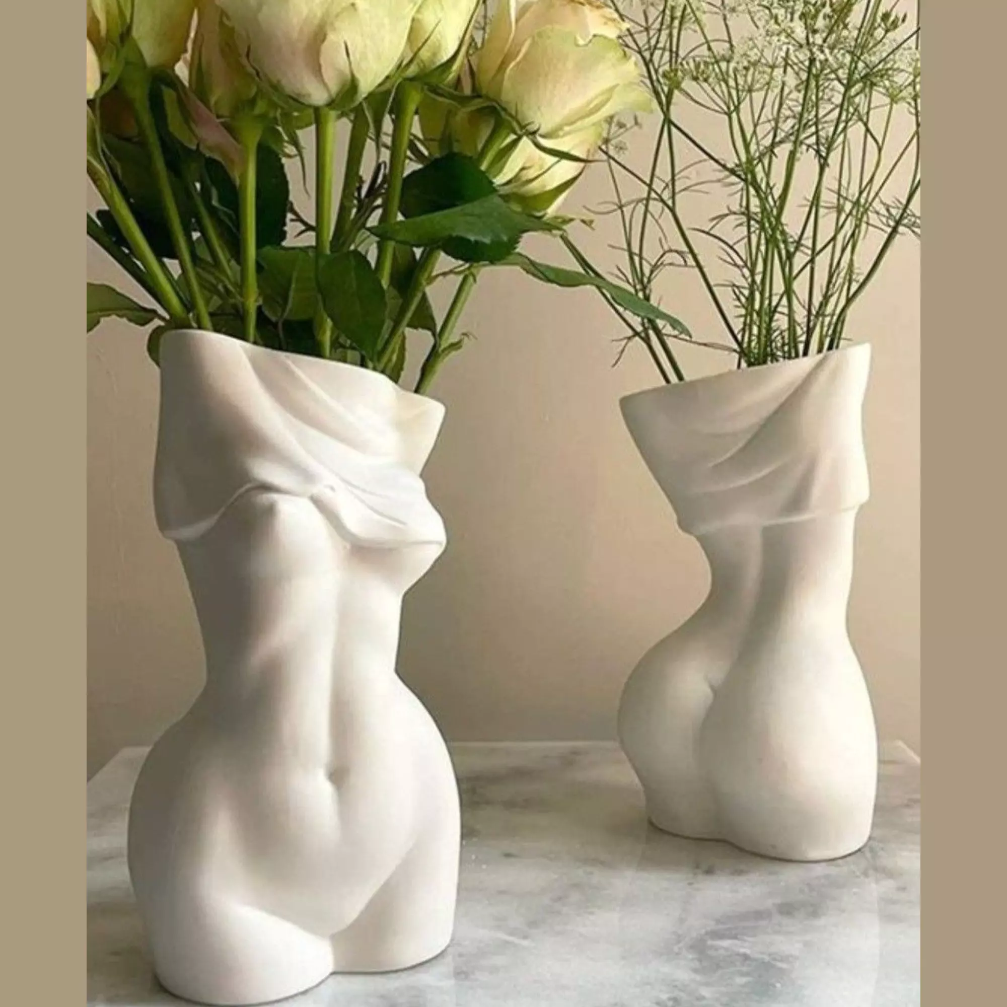 Flower Beauty Girl Vase 3d STL file 3D print model