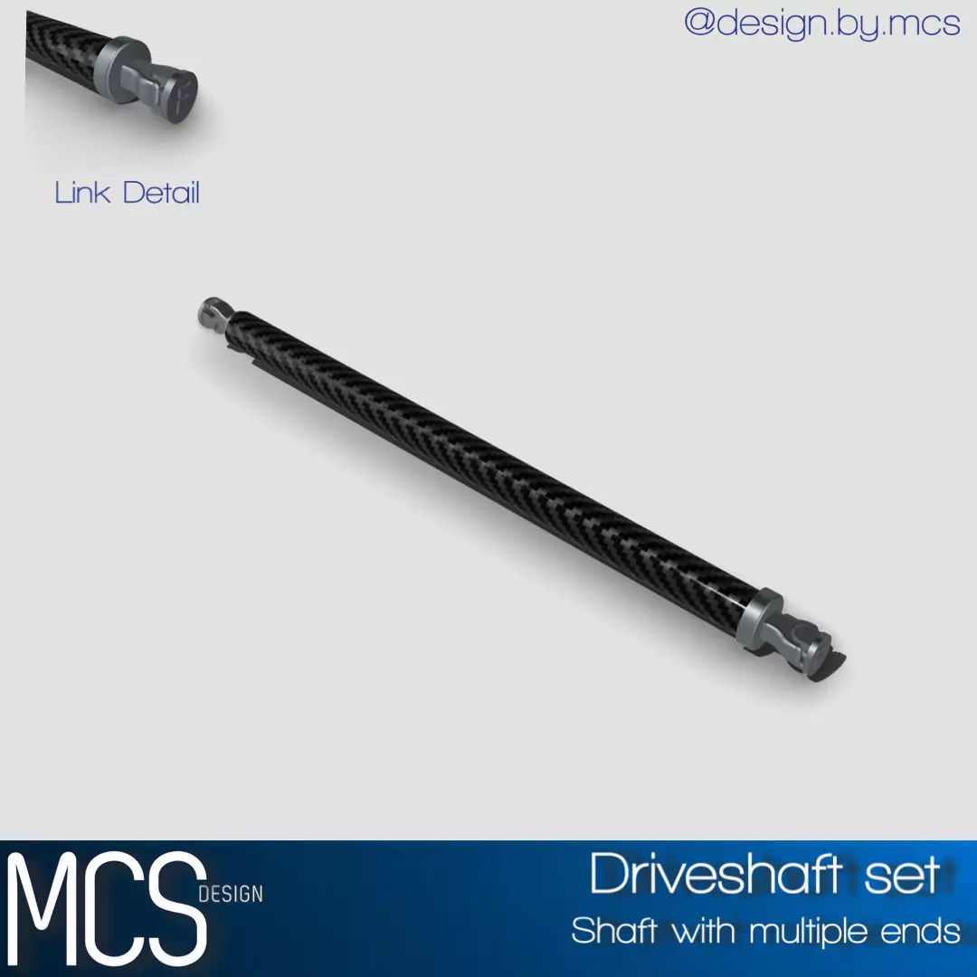 Driveshaft modular set 3D print model