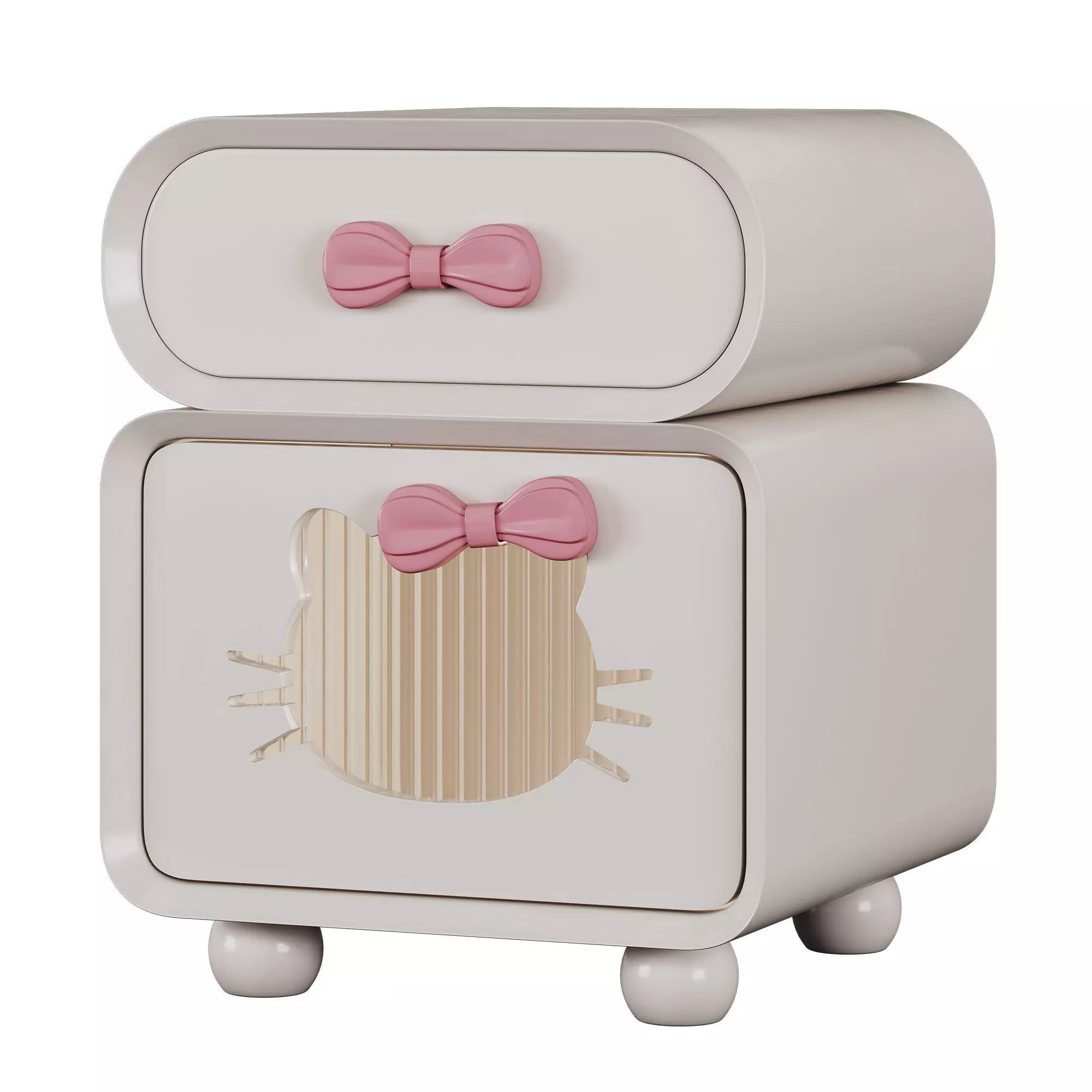Hello Kitty Kids Bedside Table Low-poly 3D model