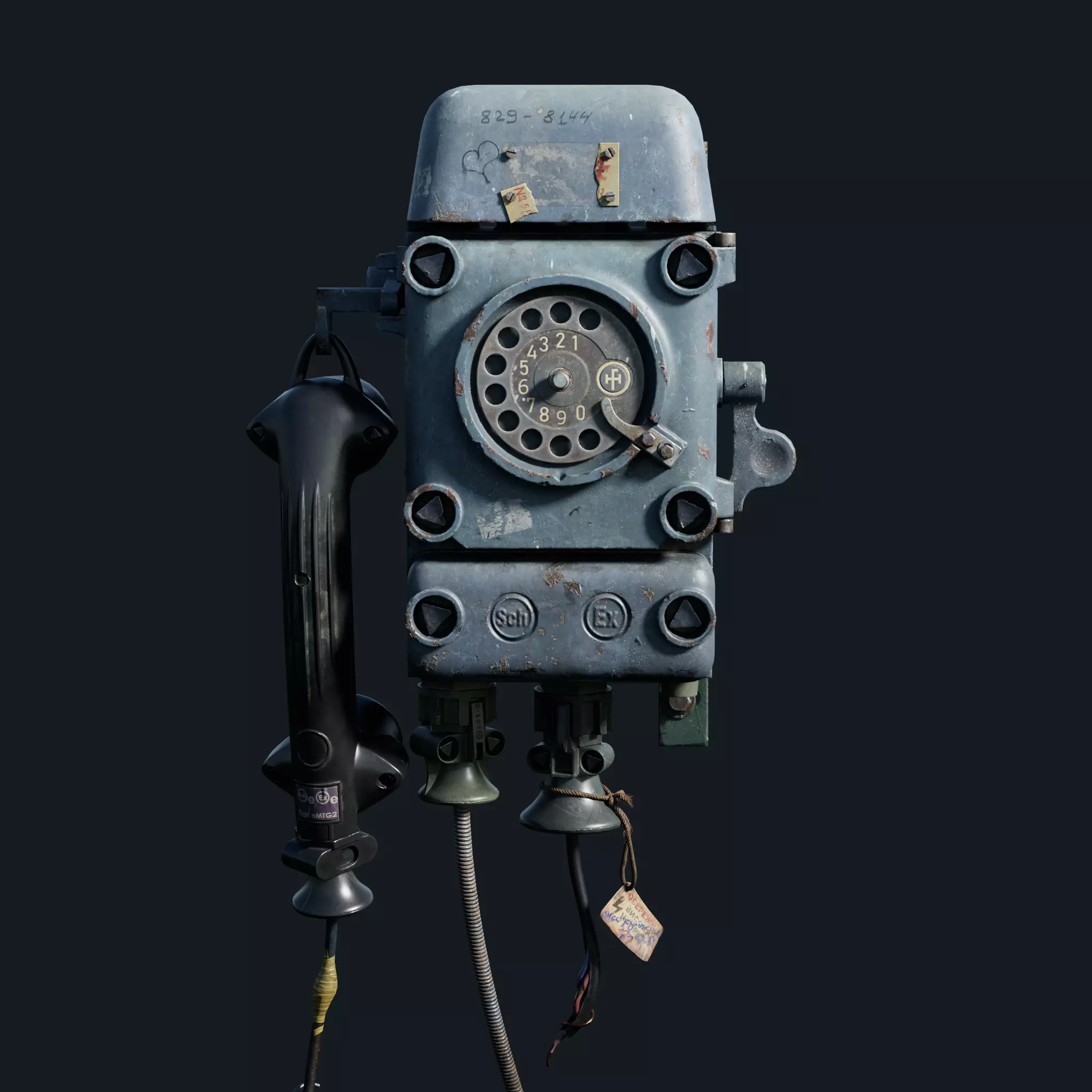 Old Phone Low-poly 3D model