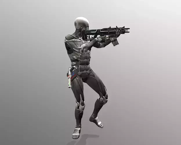 CYBORG Cyberpunk Tech Anti-terminator ArmyRobot Animated FBX