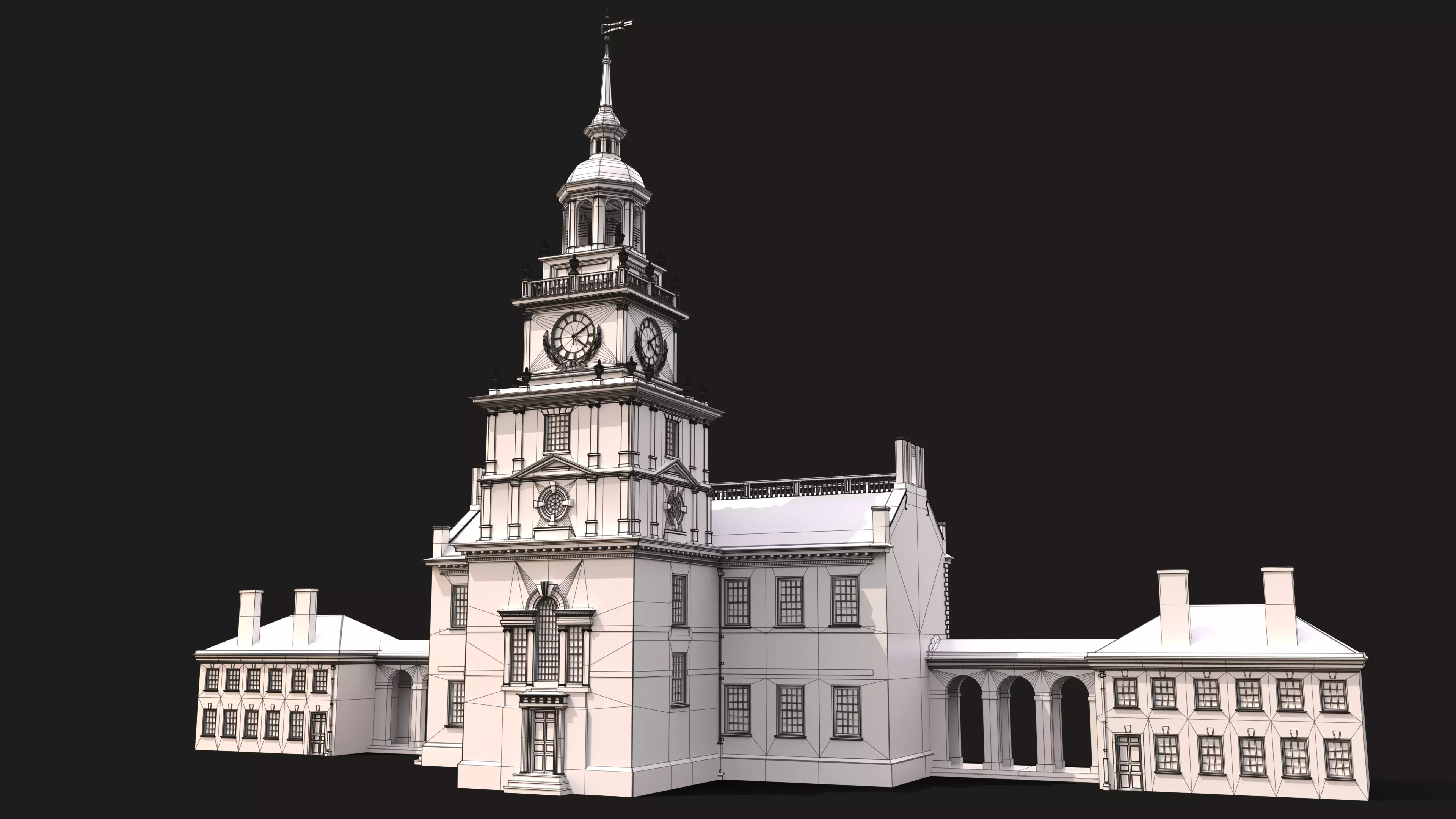 Independence Hall 3D model_19