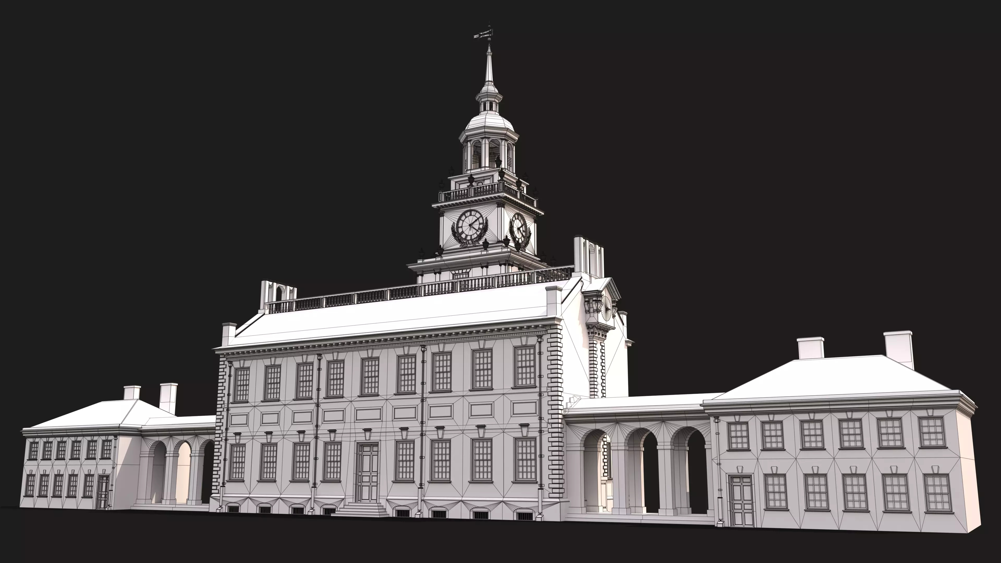 Independence Hall 3D model_21