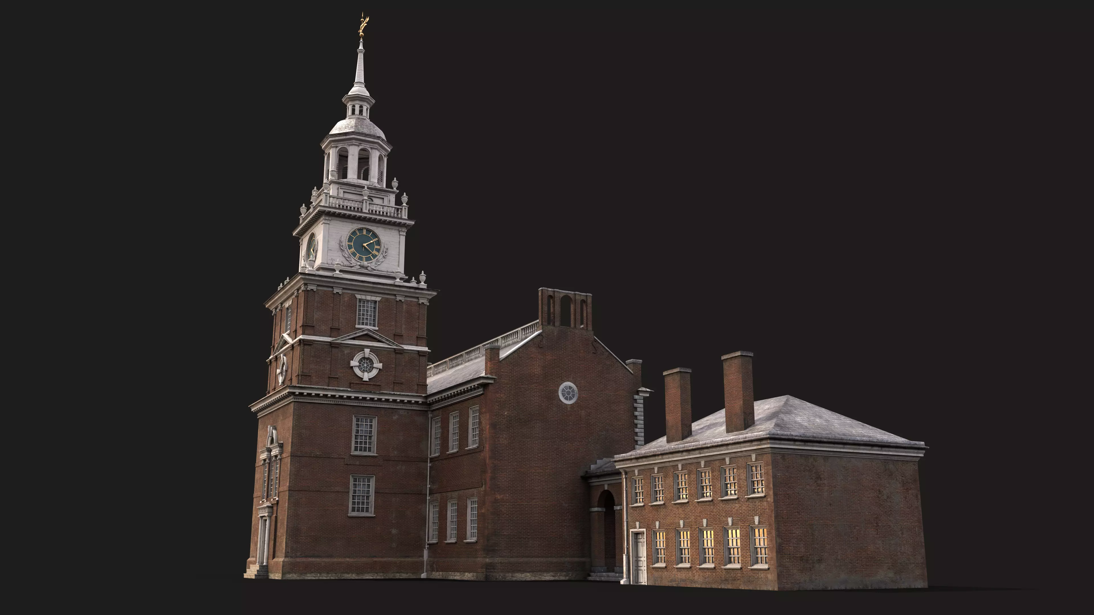 Independence Hall 3D model_9