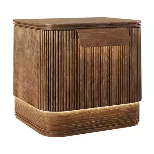 Wood bedside table