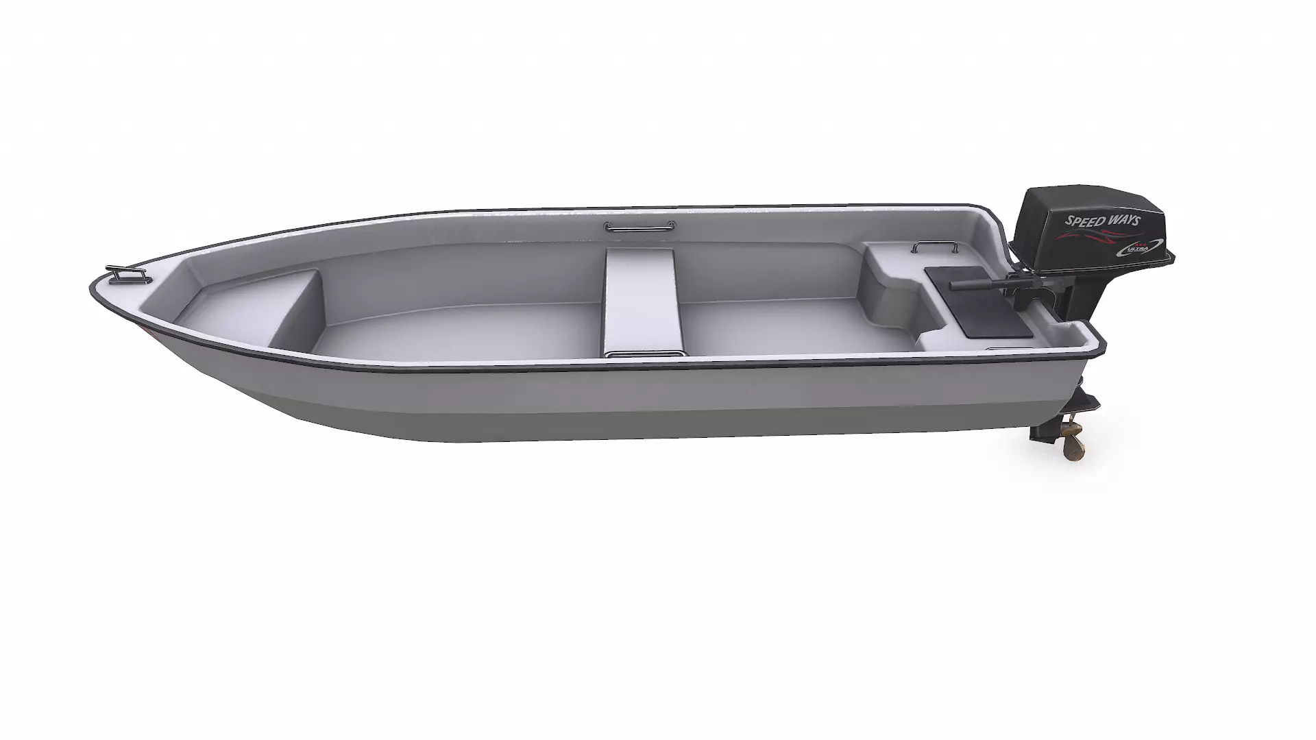 Small Motorboat Low-poly PBR Low-poly 3D model_3