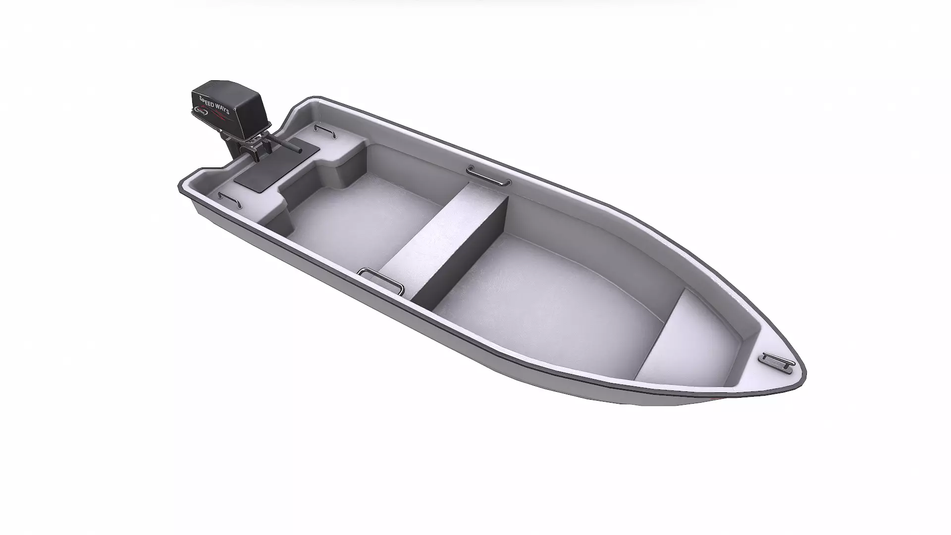 Small Motorboat Low-poly PBR Low-poly 3D model_13