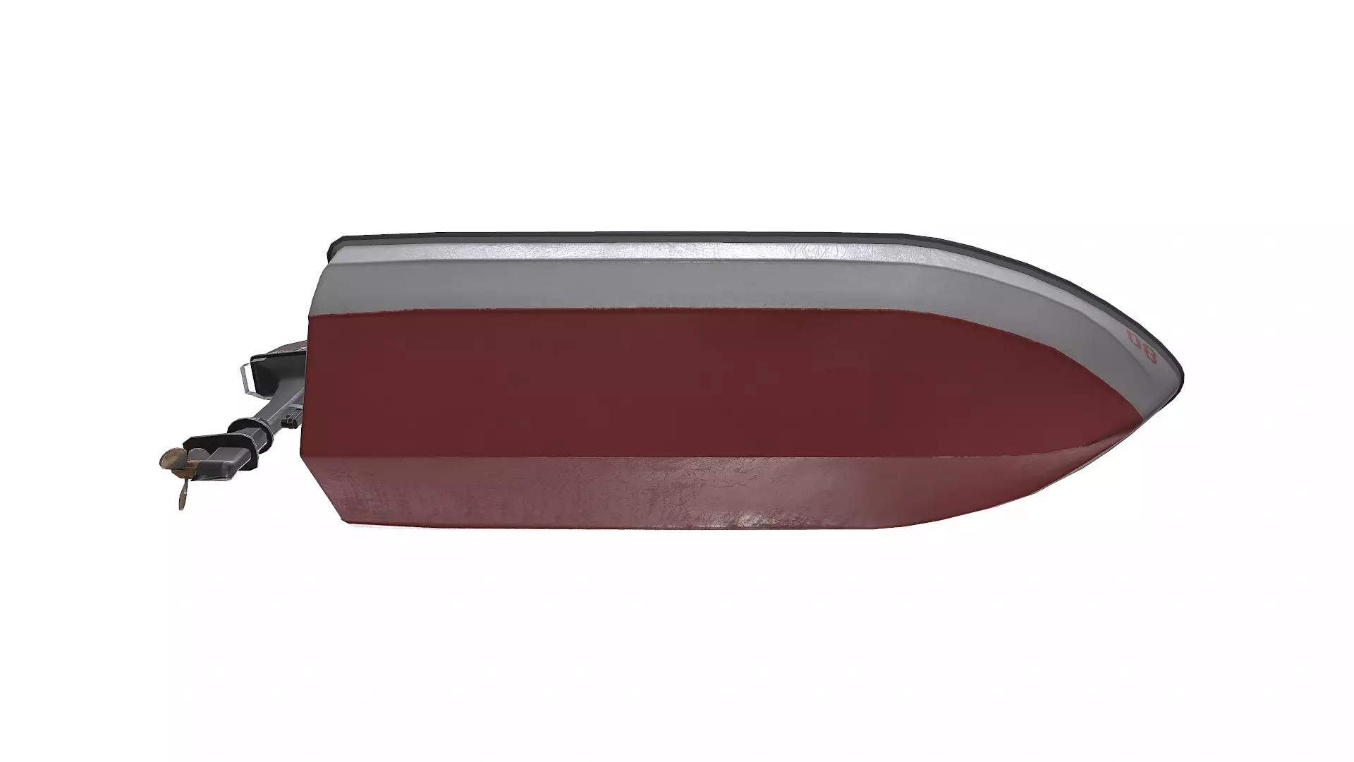 Small Motorboat Low-poly PBR Low-poly 3D model_22