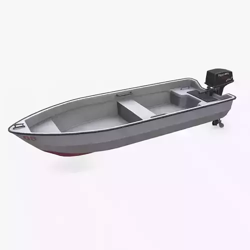 Small Motorboat Low-poly PBR Low-poly 3D model Small Motorboat Low-poly PBR Low-poly 3D model