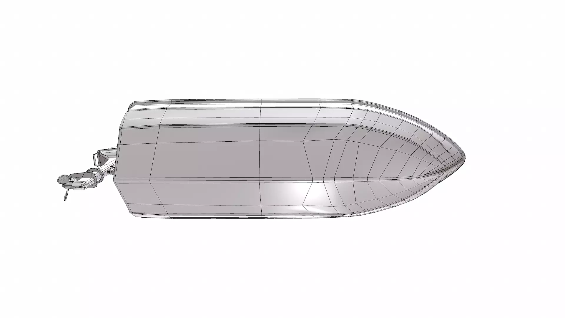 Small Motorboat Low-poly PBR Low-poly 3D model_25