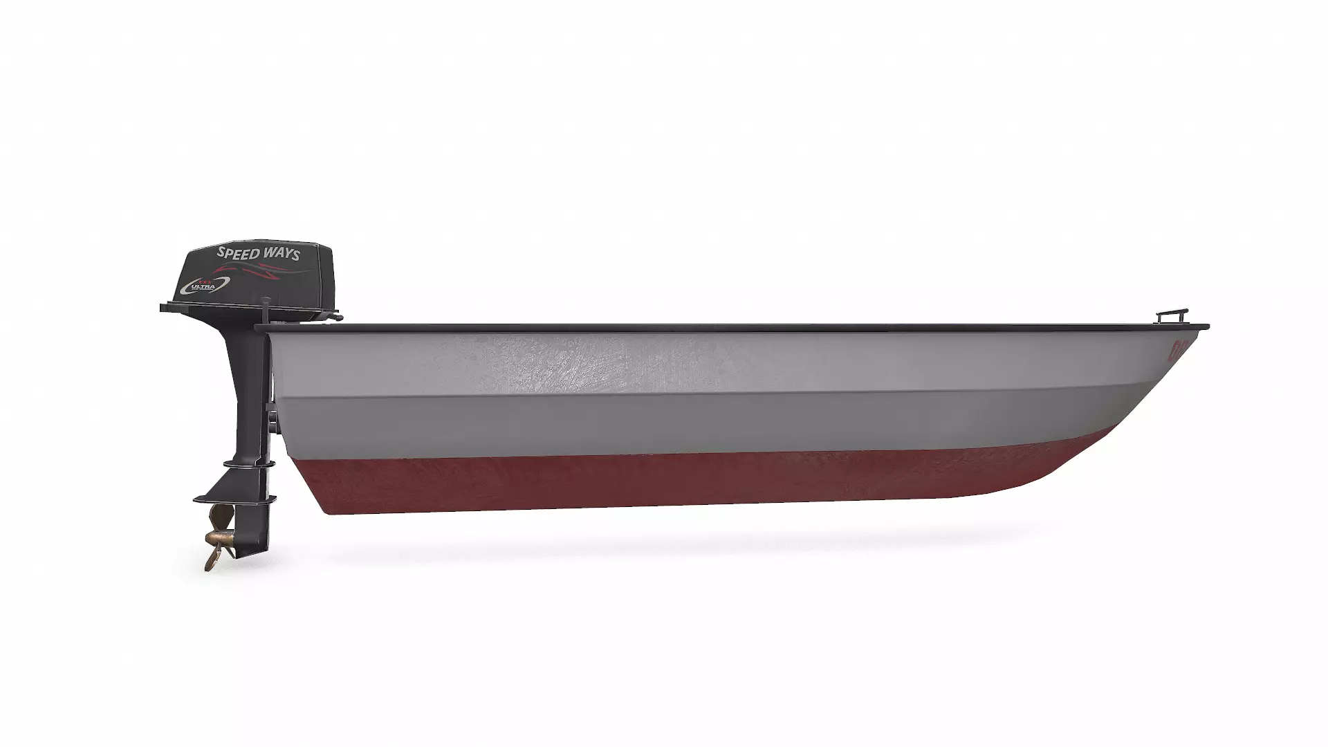 Small Motorboat Low-poly PBR Low-poly 3D model_10