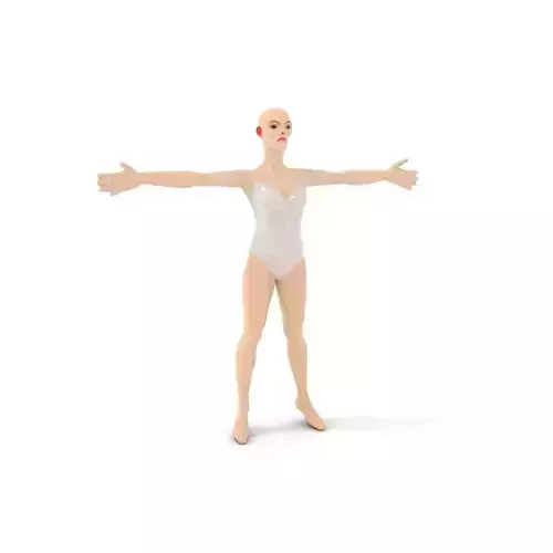 Elegant Lace Mannequin model pack Low-poly 3D model