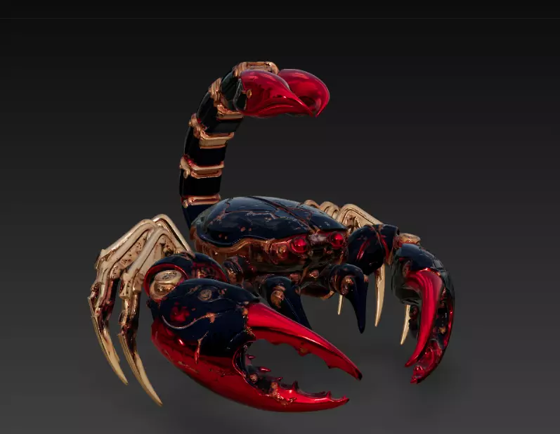 Crab Scorpion Robotic Creature Sci-Fi Fantasy Model 3D print model_2