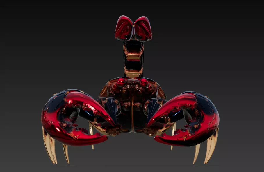 Crab Scorpion Robotic Creature Sci-Fi Fantasy Model 3D print model_5
