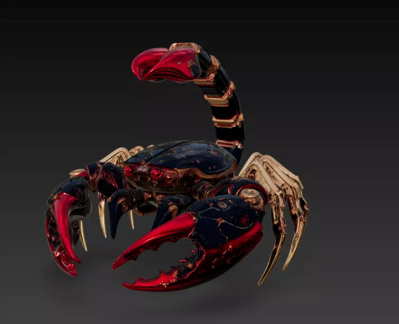 Crab Scorpion Robotic Creature Sci-Fi Fantasy Model 3D print model_0