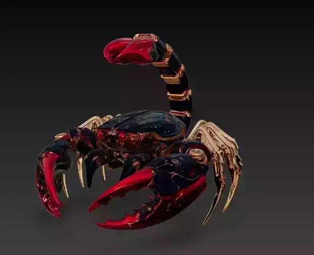 Crab Scorpion Robotic Creature Sci-Fi Fantasy Model