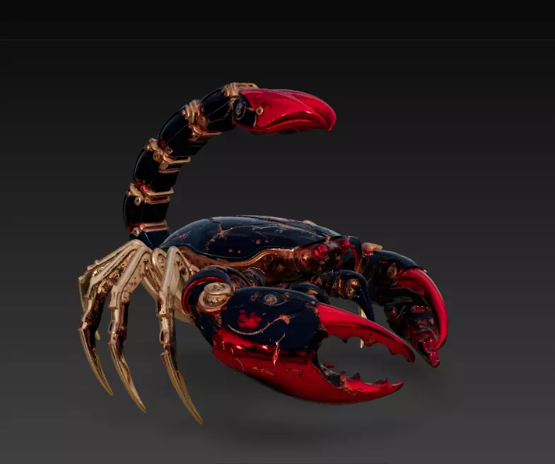 Crab Scorpion Robotic Creature Sci-Fi Fantasy Model 3D print model_3