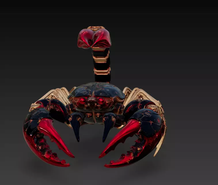 Crab Scorpion Robotic Creature Sci-Fi Fantasy Model 3D print model_1