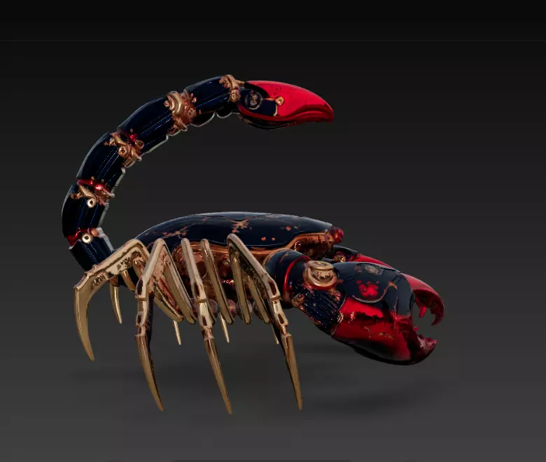 Crab Scorpion Robotic Creature Sci-Fi Fantasy Model 3D print model_4