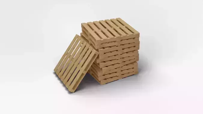 Stacks of Wooden Pallet 3D model