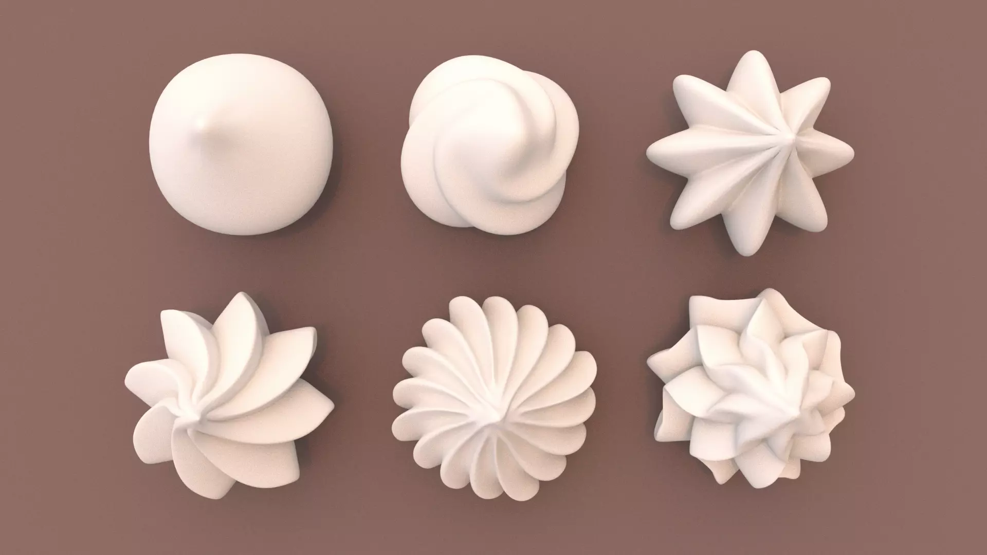 Cream Set - Piping Whipped Cream 3D model_5