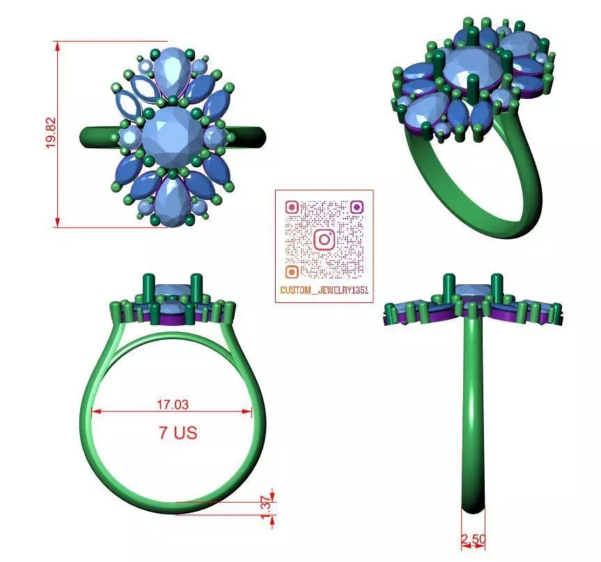 Soliter Ring 3D print model 3D print model_4