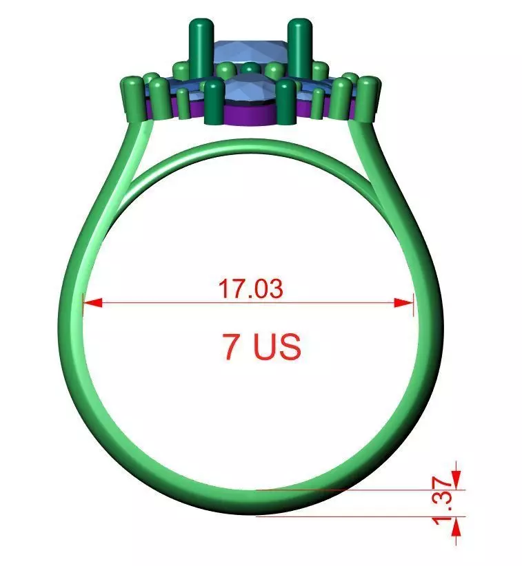 Soliter Ring 3D print model 3D print model_6