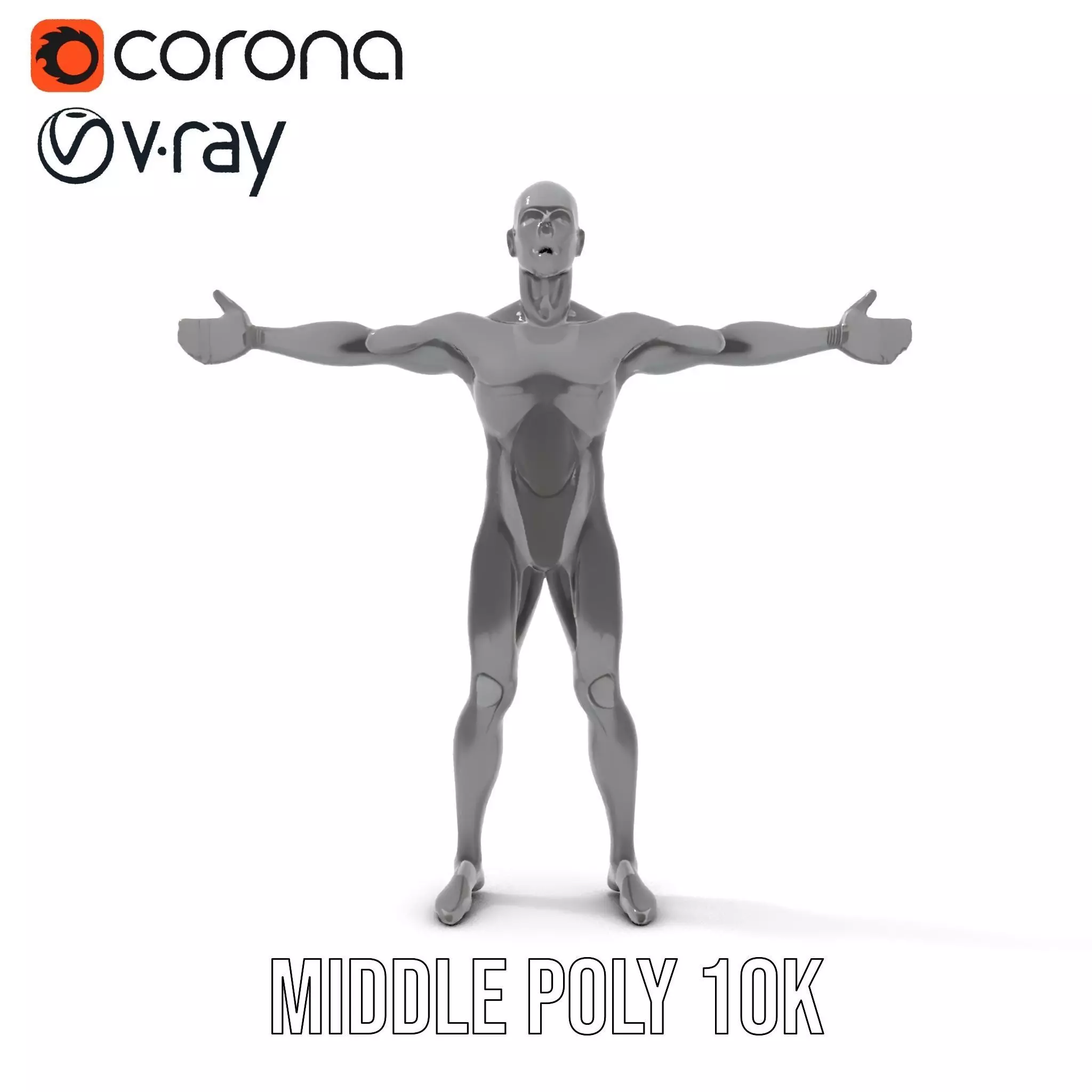 Sleek Carbon Figure model pack Low-poly 3D model_13