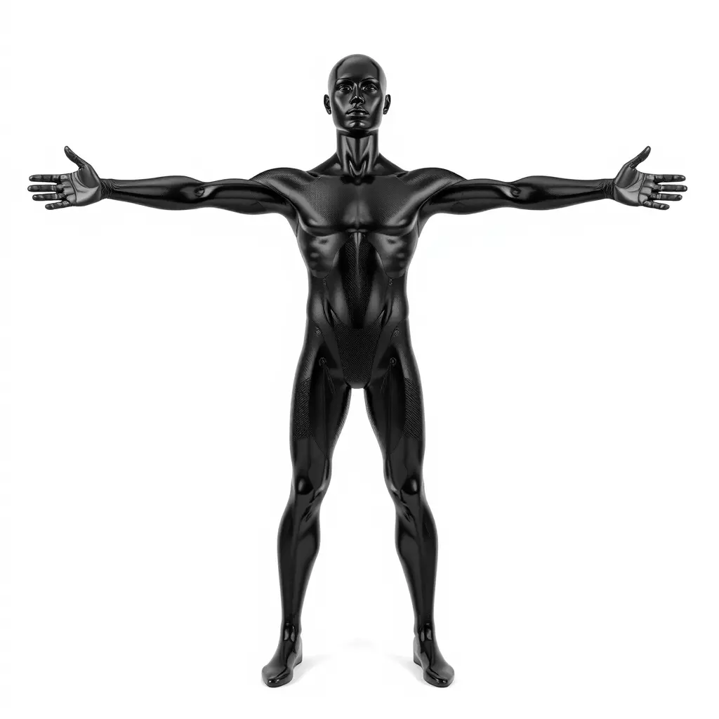 Sleek Carbon Figure model pack Low-poly 3D model_2