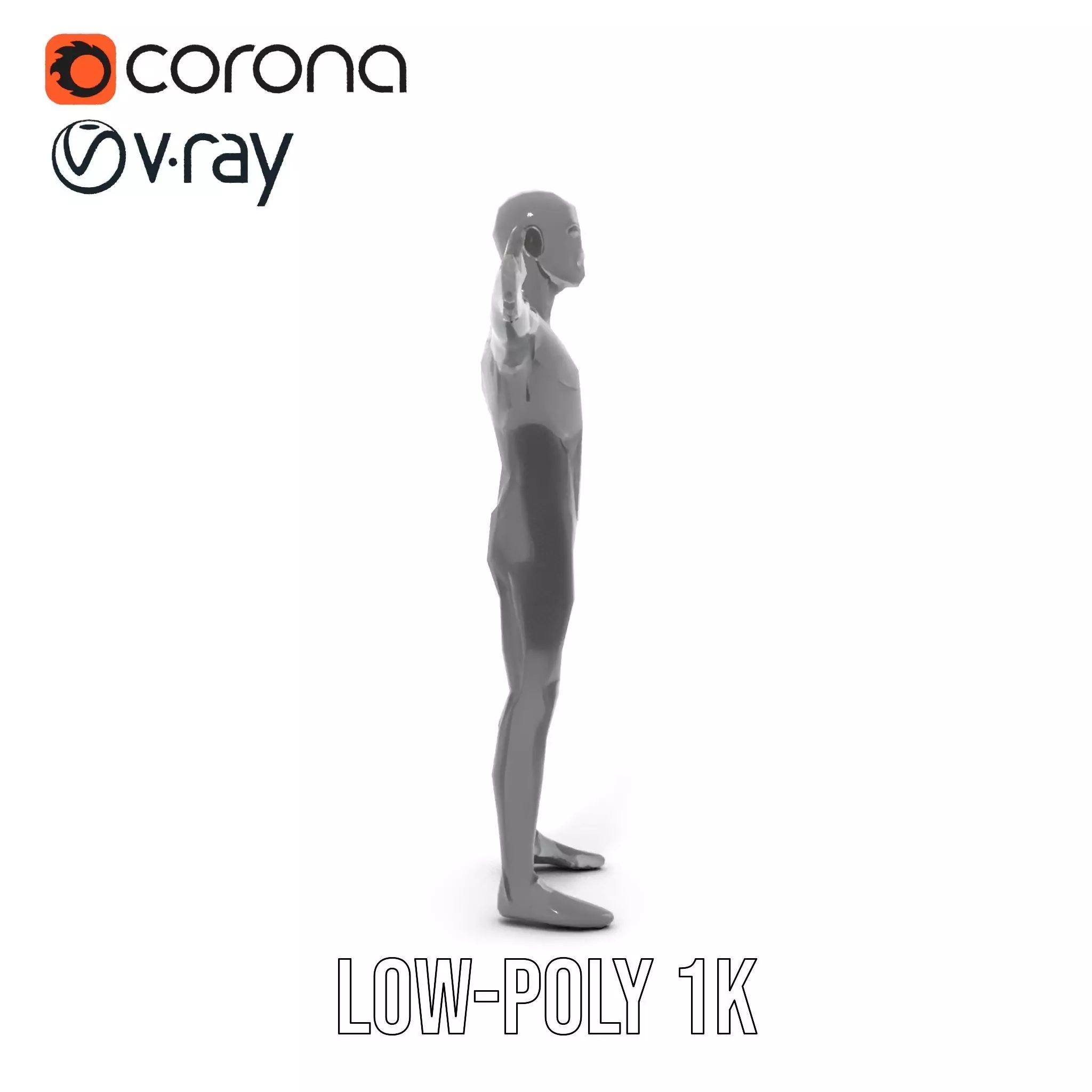 Sleek Carbon Figure model pack Low-poly 3D model_26