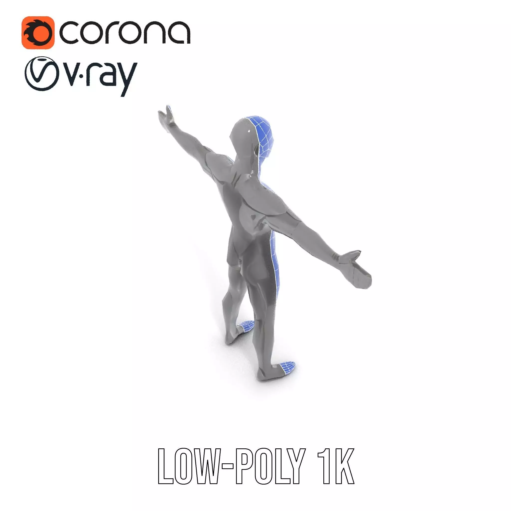 Sleek Carbon Figure model pack Low-poly 3D model_20