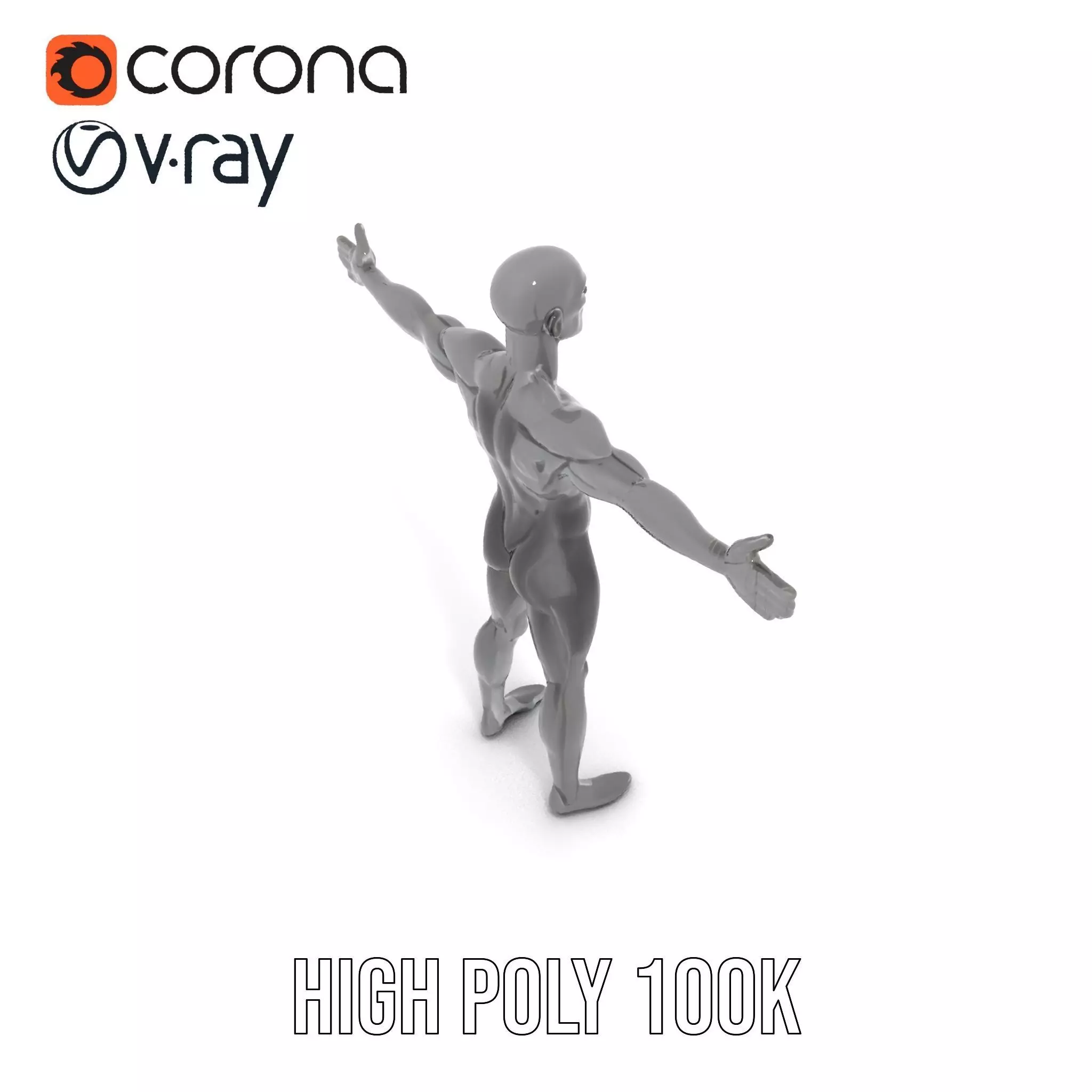 Sleek Carbon Figure model pack Low-poly 3D model_24