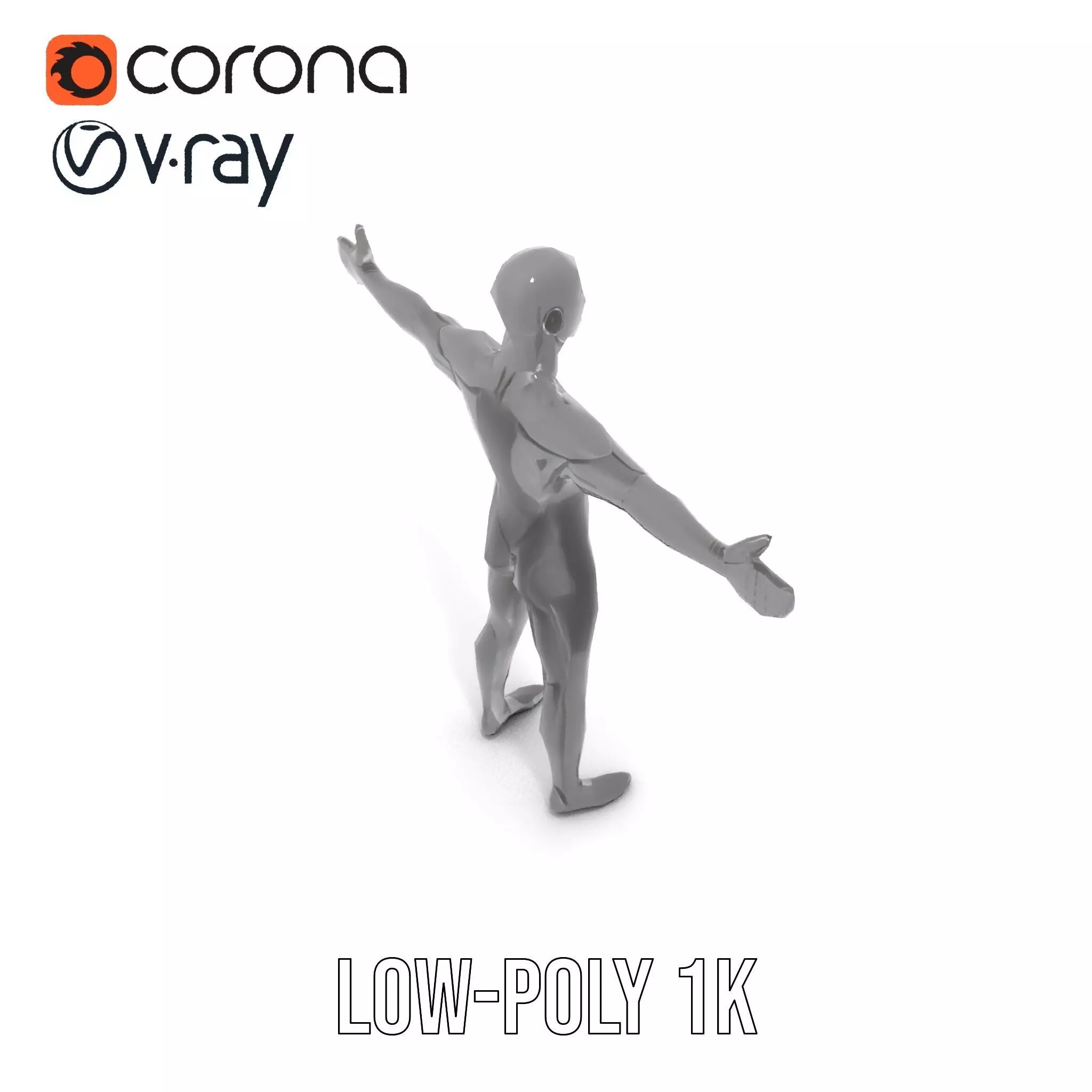 Sleek Carbon Figure model pack Low-poly 3D model_9