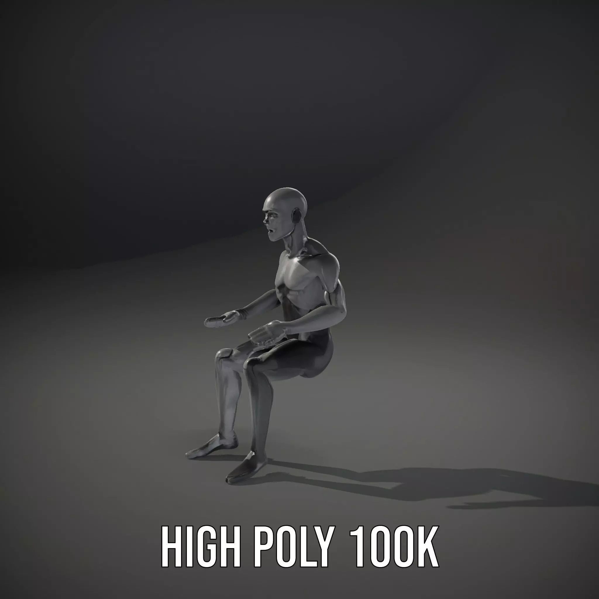 Sleek Carbon Figure model pack Low-poly 3D model_10