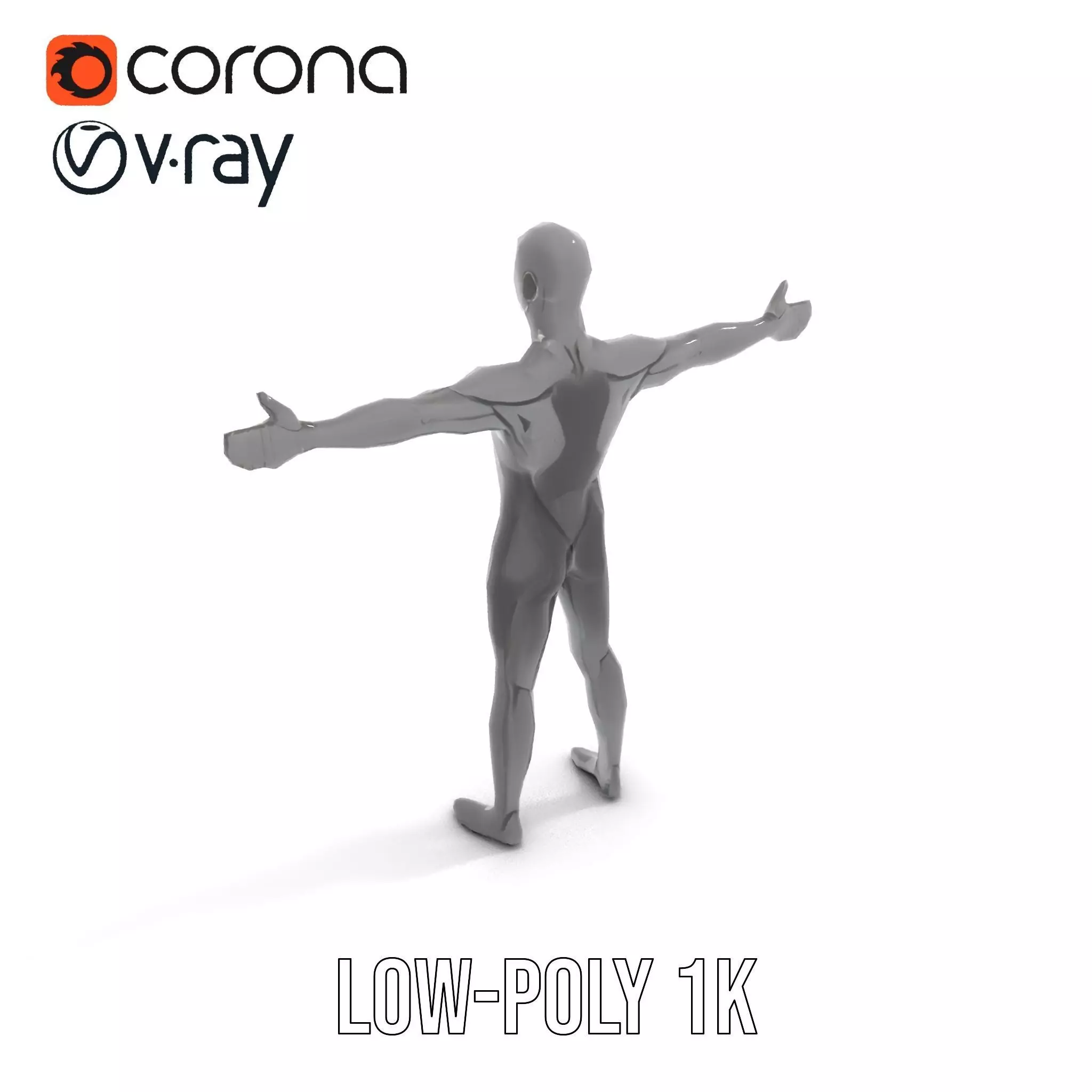 Sleek Carbon Figure model pack Low-poly 3D model_7