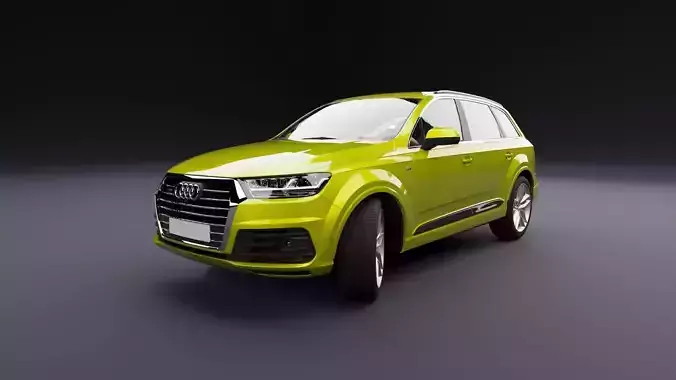 Audi Q7 Tfsi e Yellow Dark 3D model