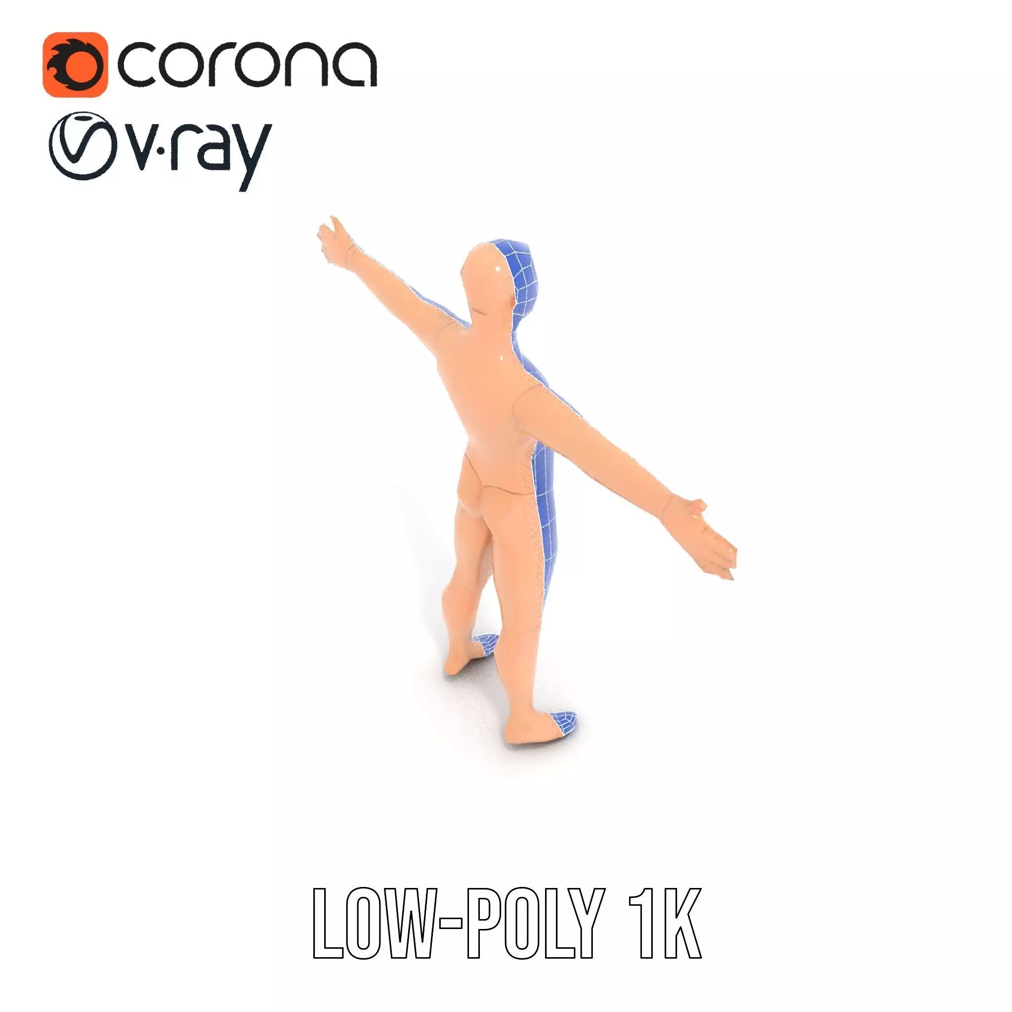 Realistic Poseable Mannequin model pack Low-poly 3D model_24