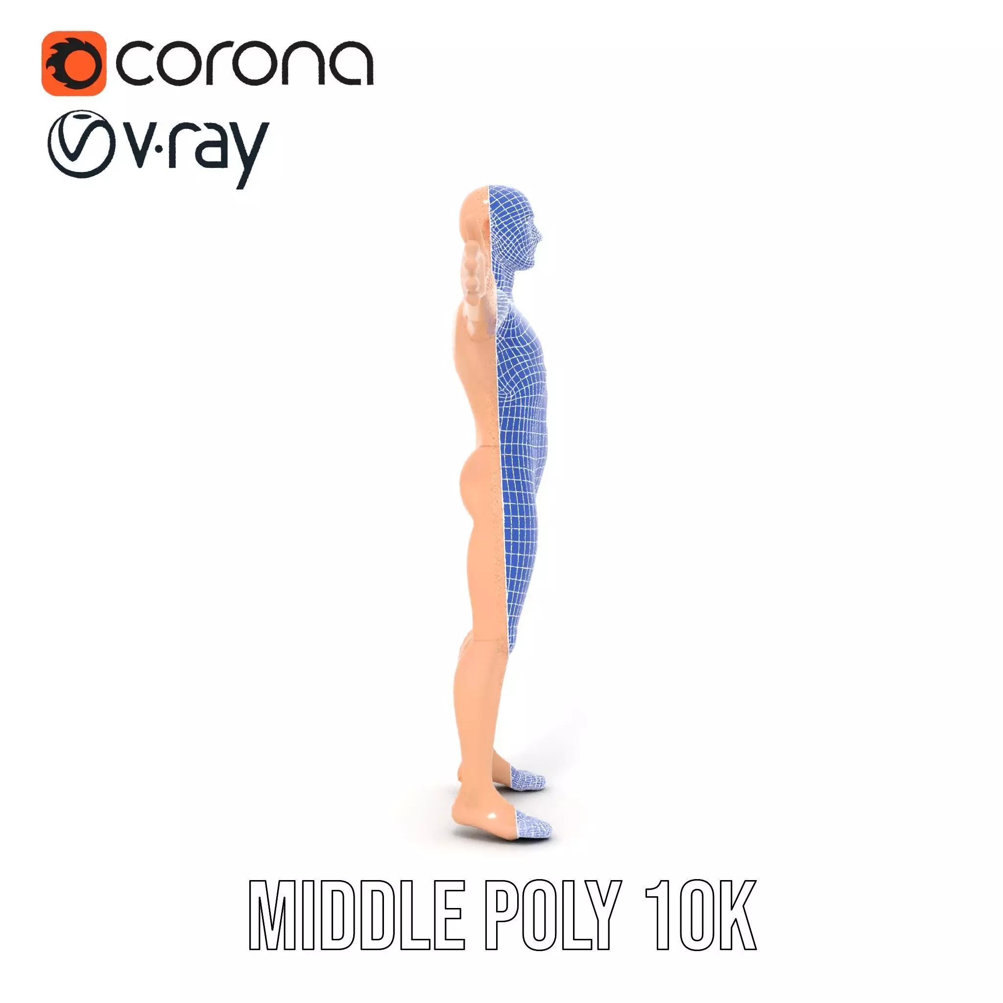 Realistic Poseable Mannequin model pack Low-poly 3D model_26