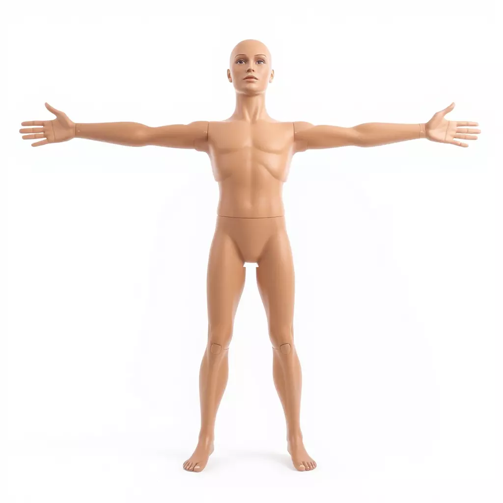 Realistic Poseable Mannequin model pack Low-poly 3D model_2