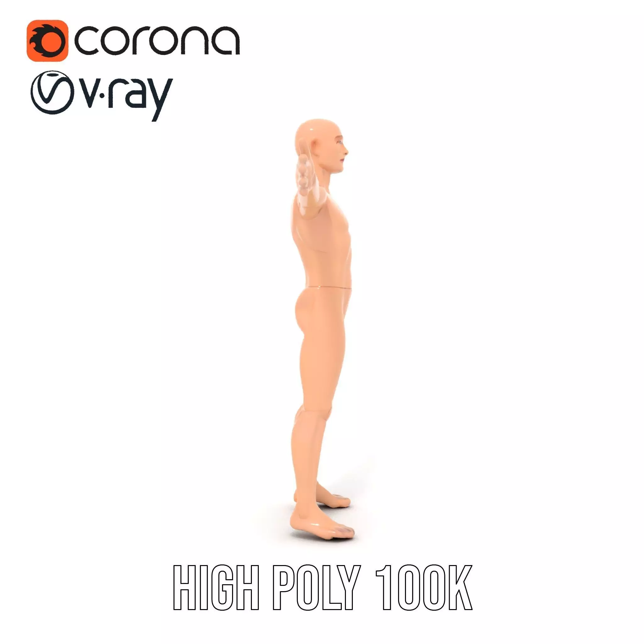 Realistic Poseable Mannequin model pack Low-poly 3D model_28