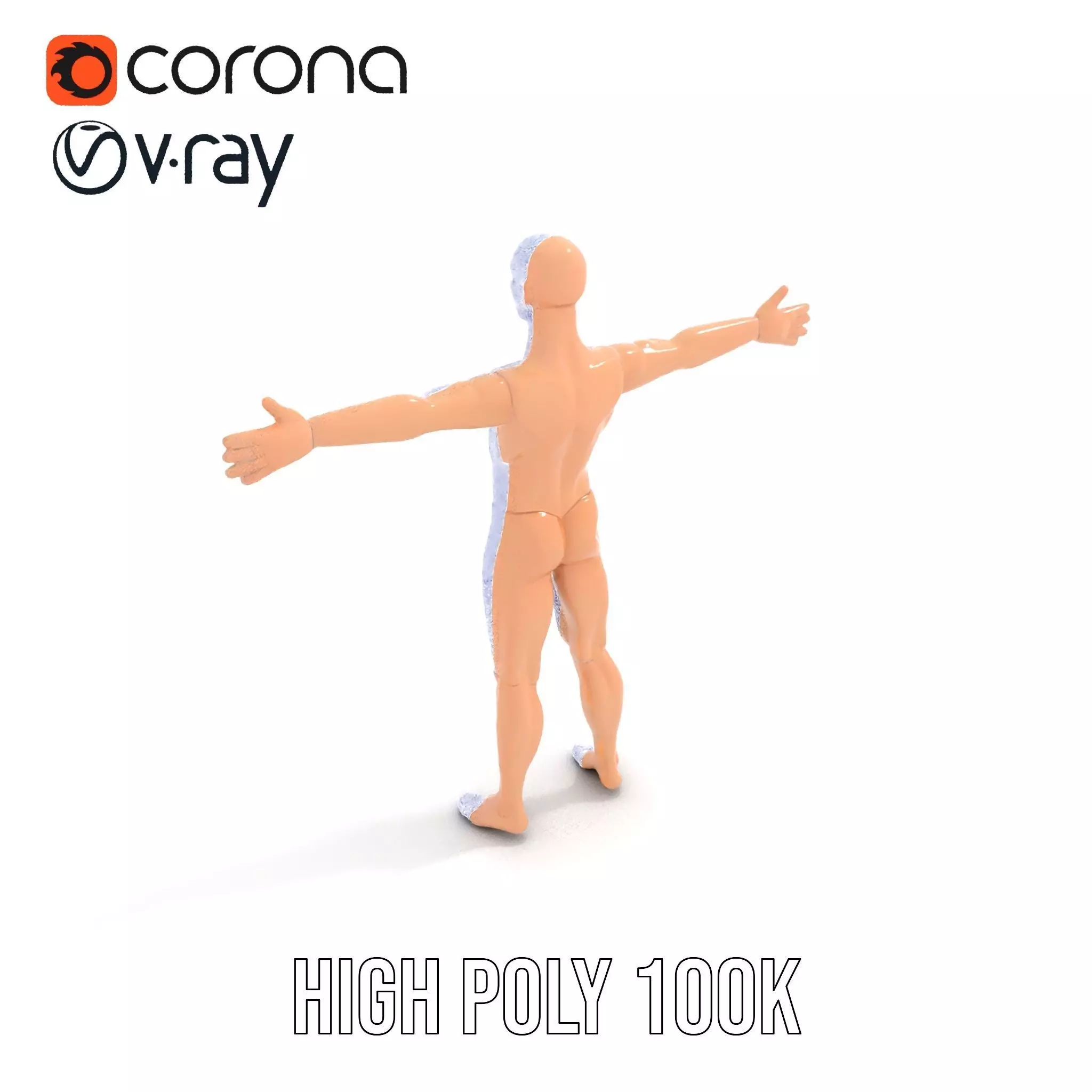 Realistic Poseable Mannequin model pack Low-poly 3D model_25