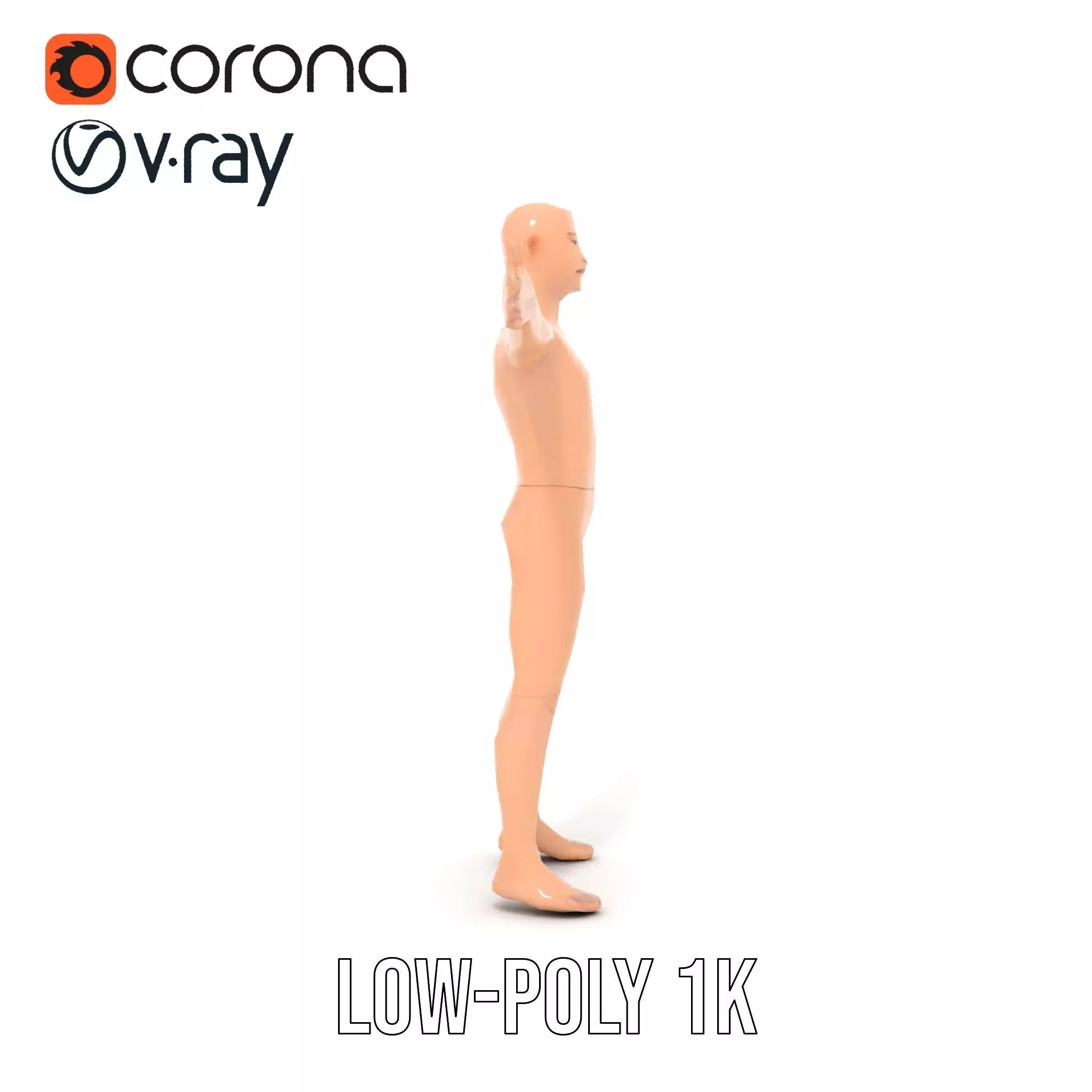 Realistic Poseable Mannequin model pack Low-poly 3D model_20