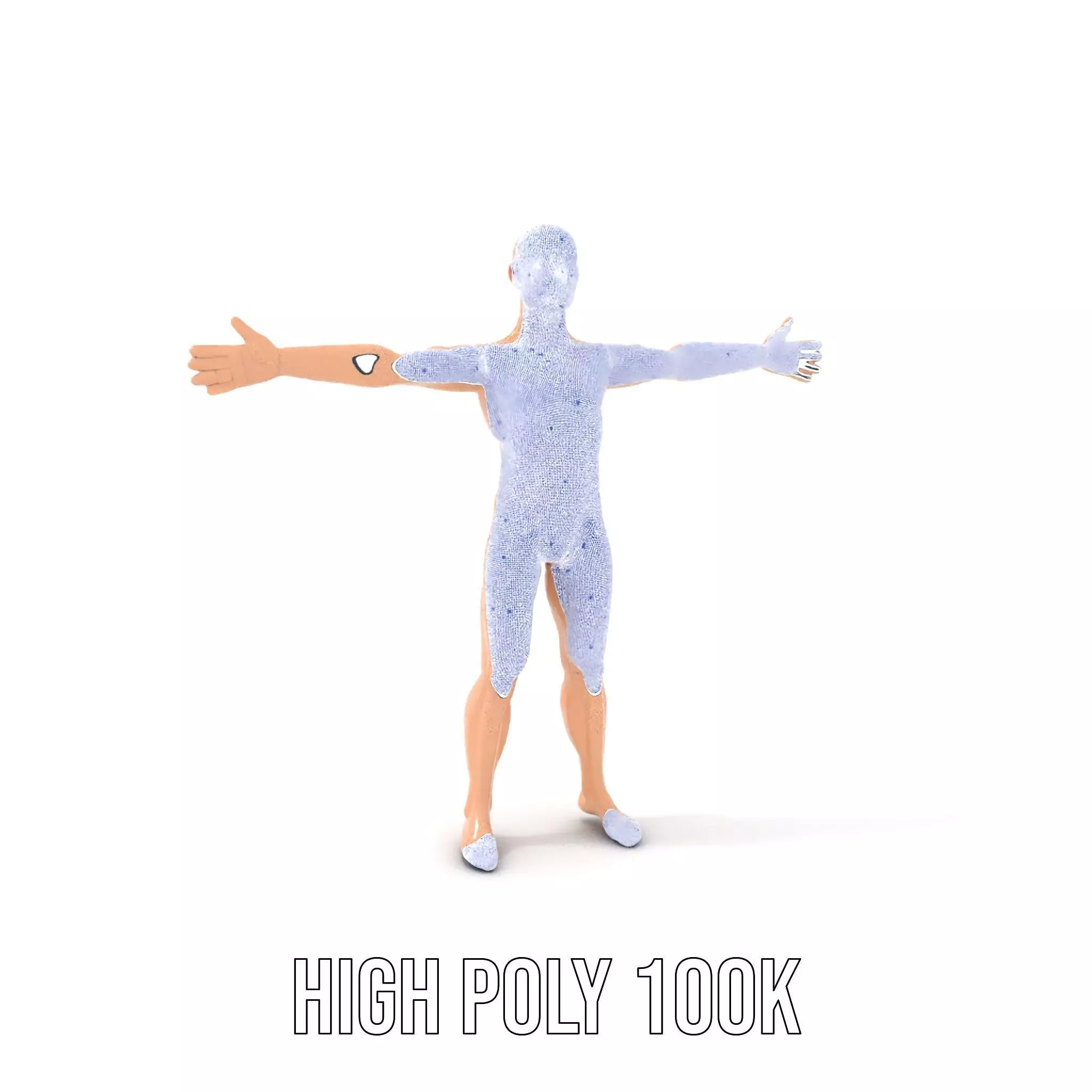 Realistic Poseable Mannequin model pack Low-poly 3D model_4