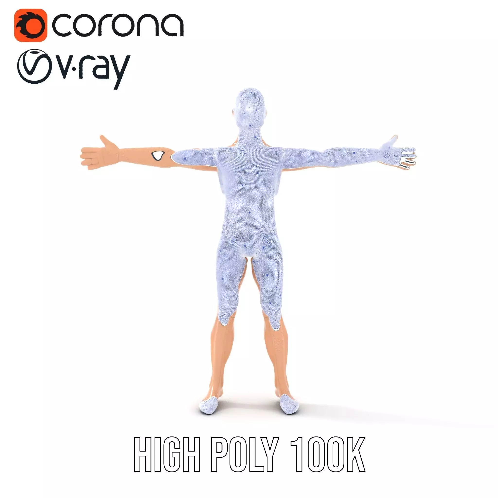 Realistic Poseable Mannequin model pack Low-poly 3D model_33