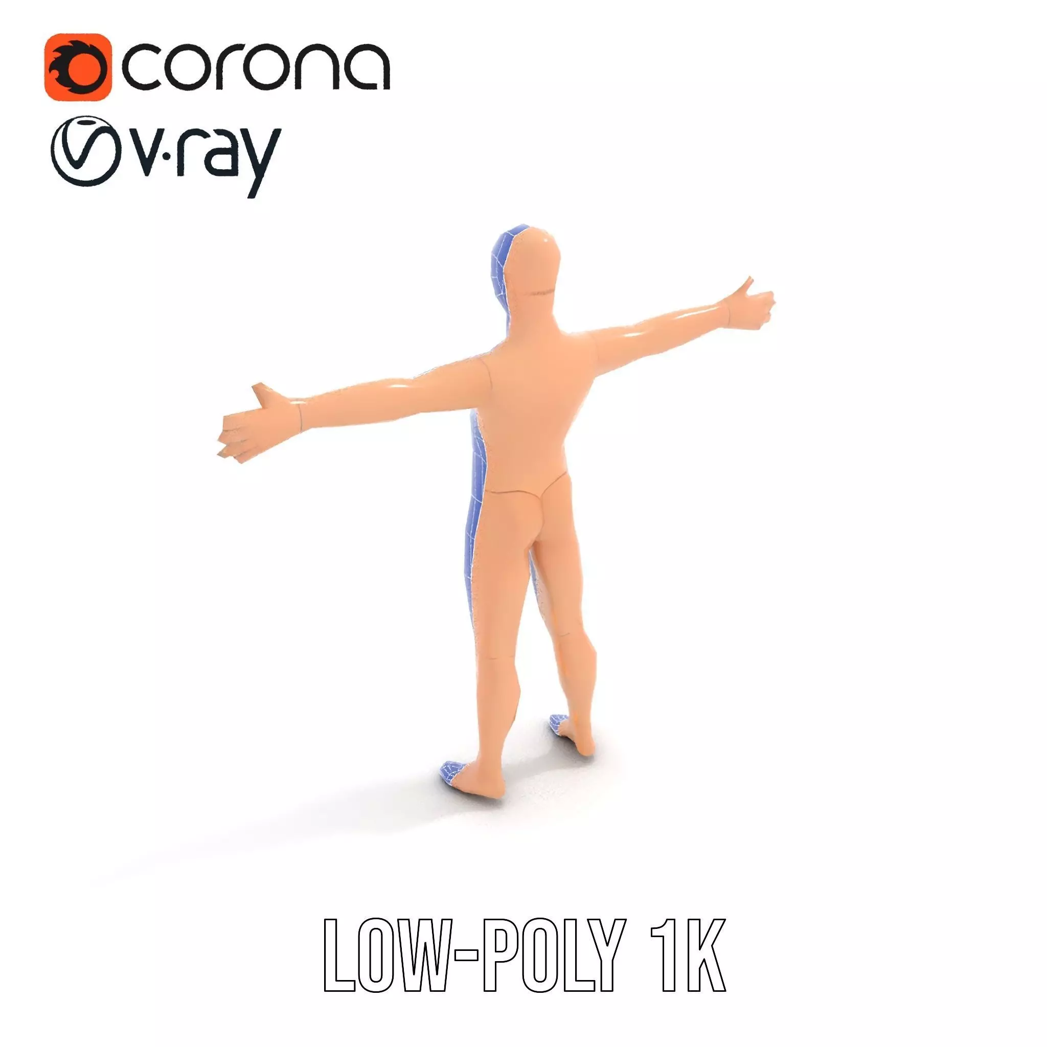 Realistic Poseable Mannequin model pack Low-poly 3D model_22