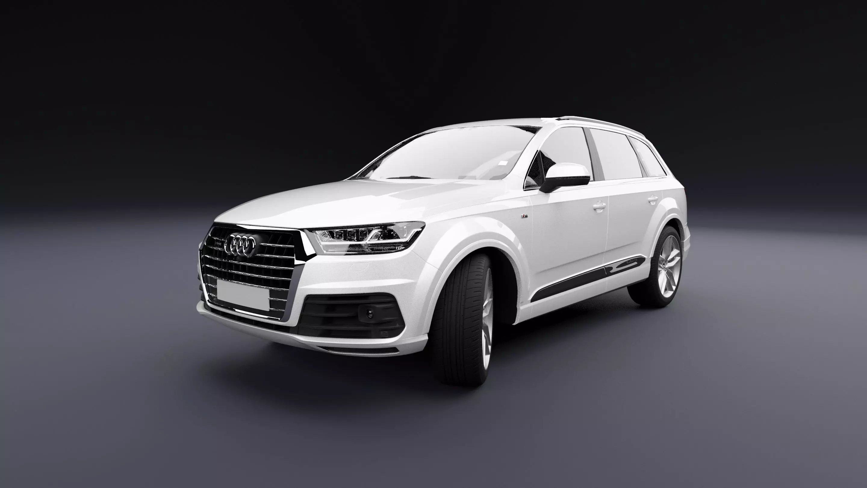 Audi Q7 Tfsi e White 3D model
