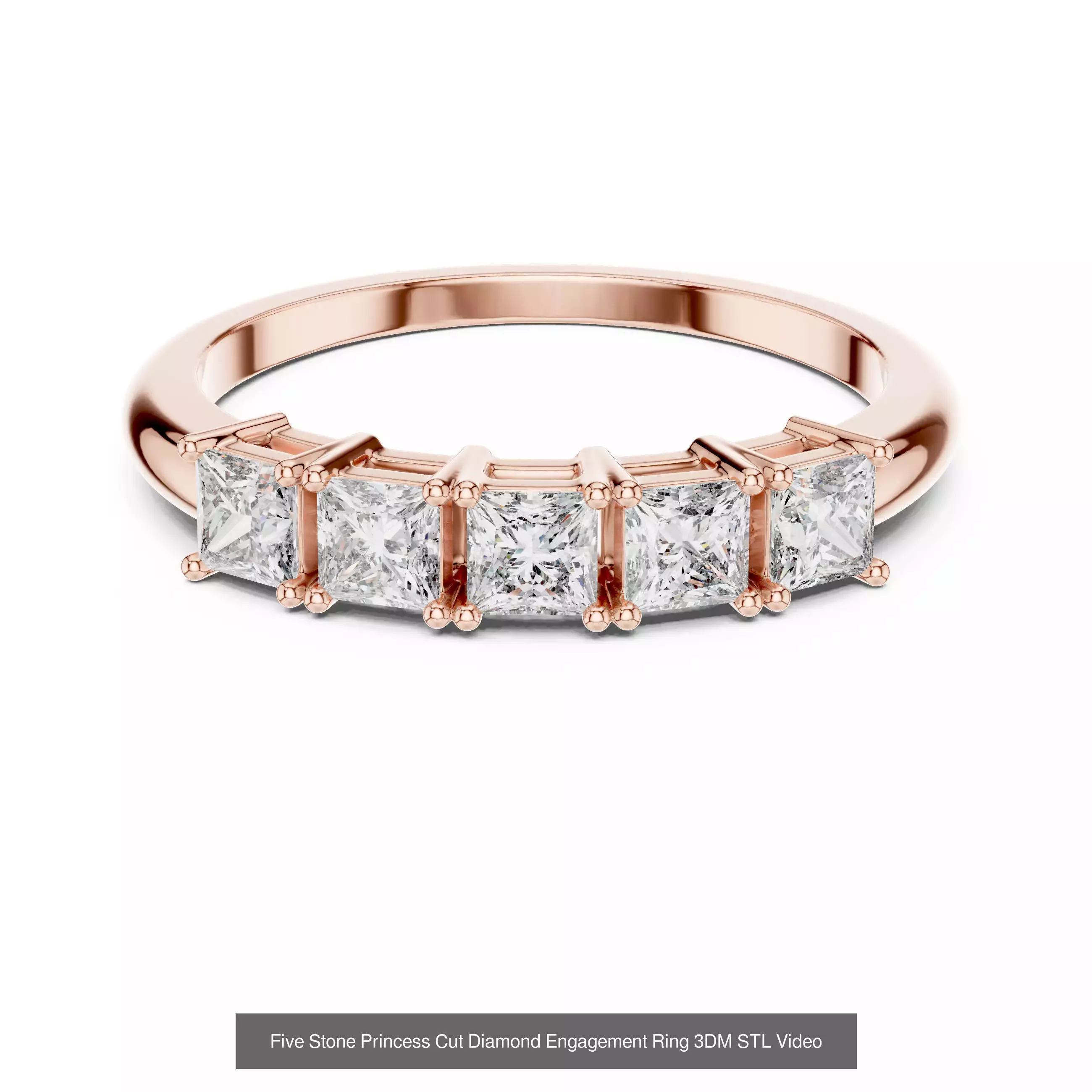 142 Tiny Diamond Stacking Band 3DM STL OBJ FBX 3 Color Video 3D Model Collection_50