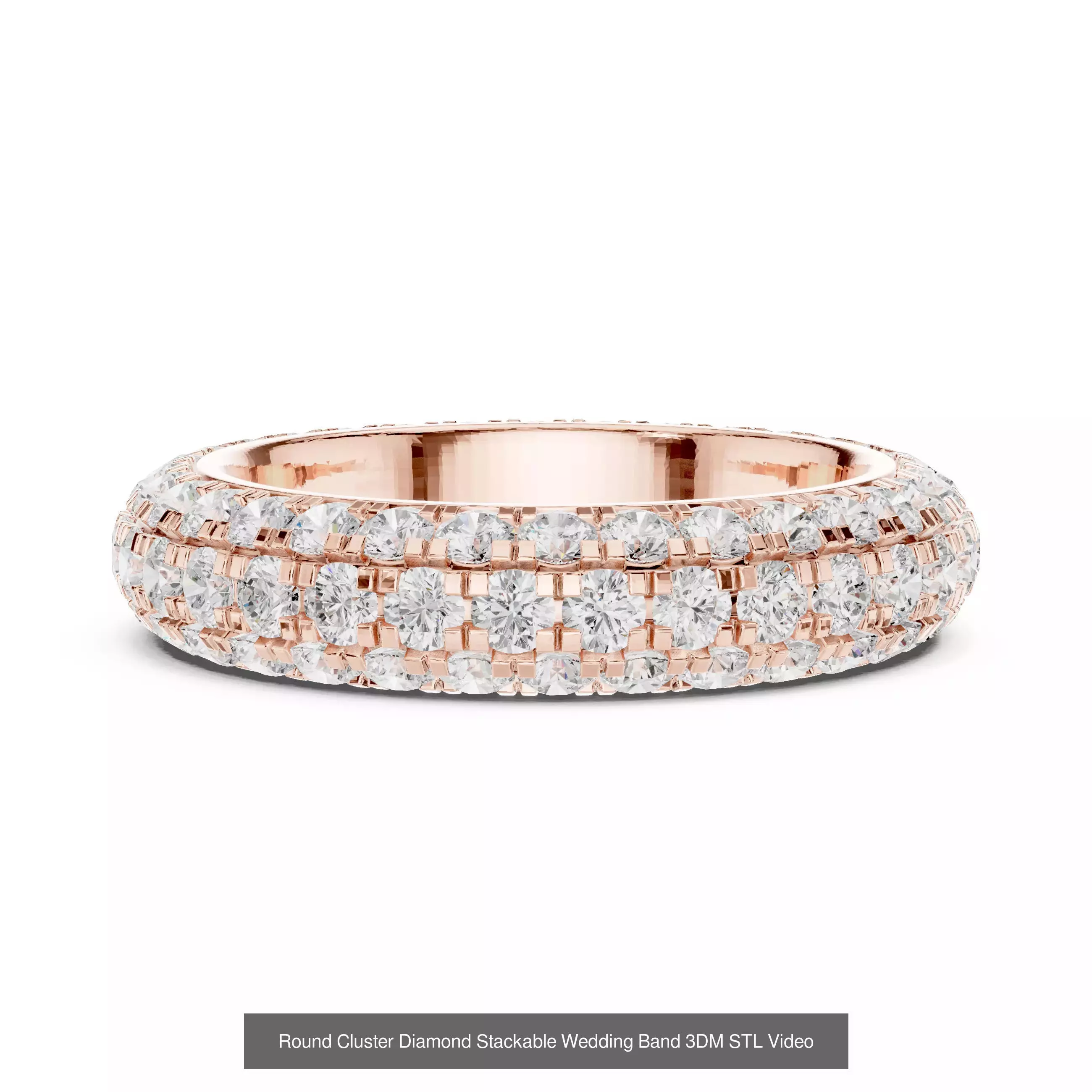 142 Tiny Diamond Stacking Band 3DM STL OBJ FBX 3 Color Video 3D Model Collection_100