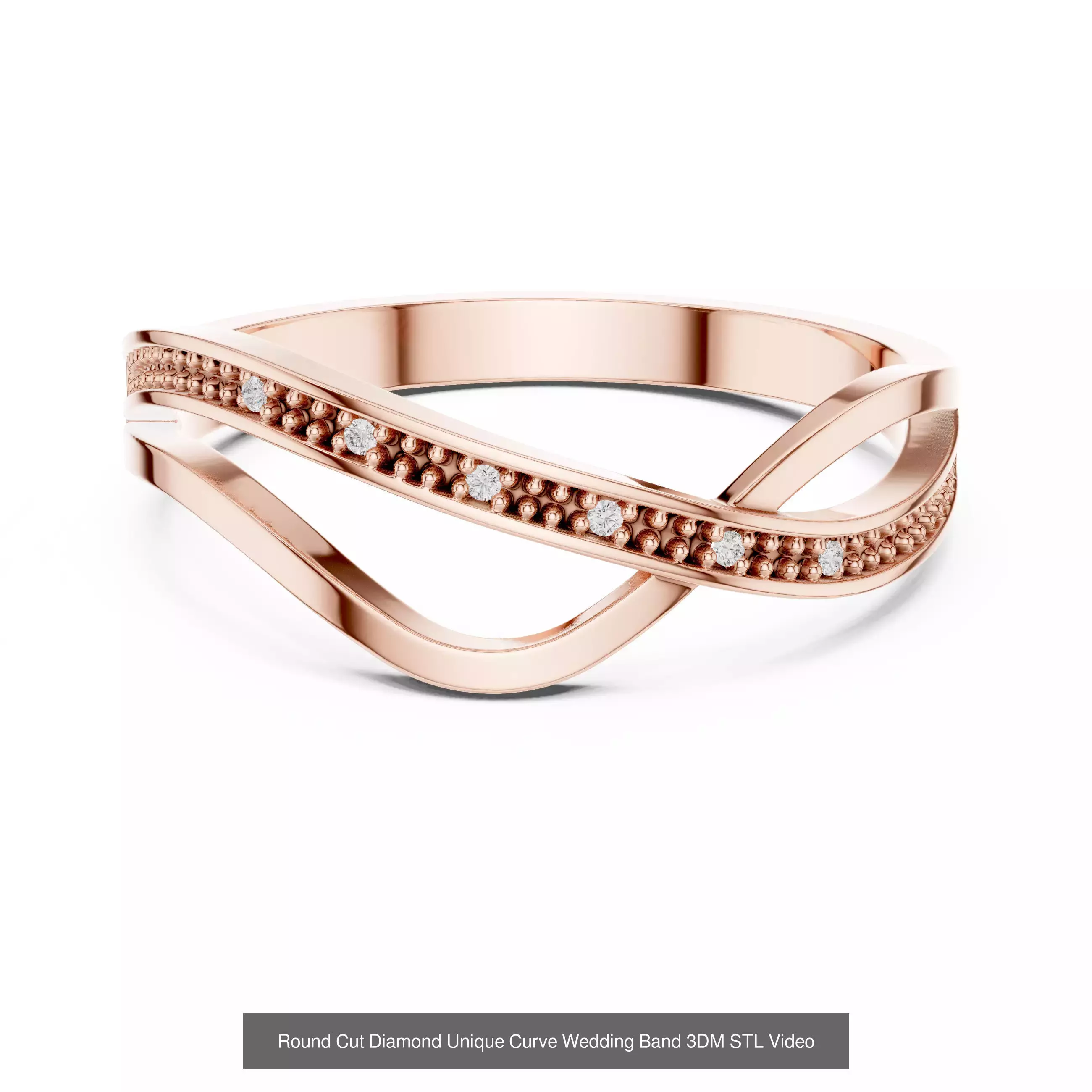 142 Tiny Diamond Stacking Band 3DM STL OBJ FBX 3 Color Video 3D Model Collection_62