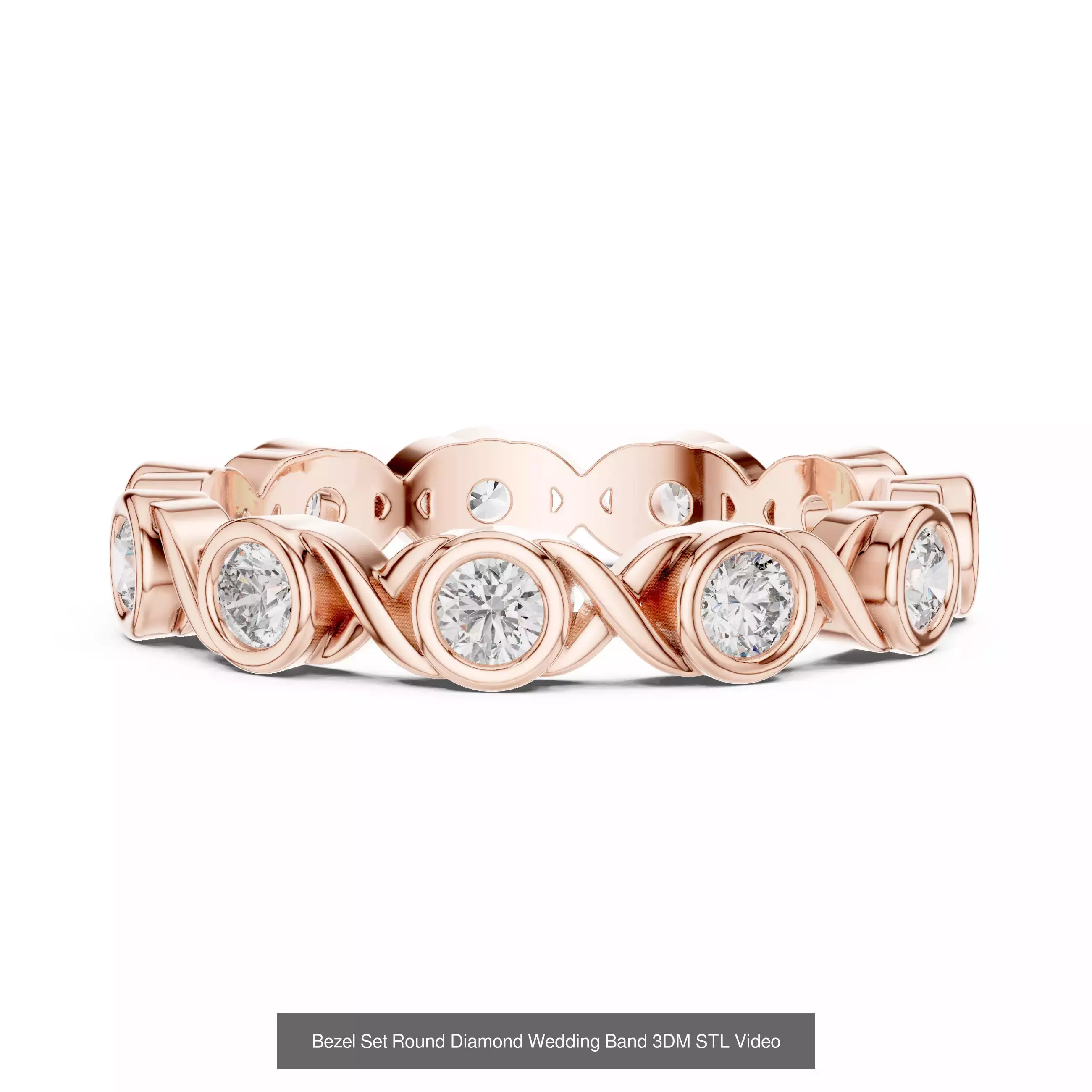 142 Tiny Diamond Stacking Band 3DM STL OBJ FBX 3 Color Video 3D Model Collection_123